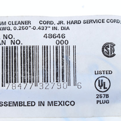 2 Leviton Black Straight Blade Round Vinyl Heavy Duty Male Plug Cord Clamp 48646