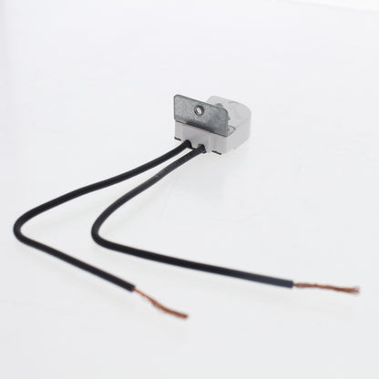 Leviton Medium Bi-Pin Lampholder Steel Bracket Tapped #6-32 w/ 6" 18 AWG Leads