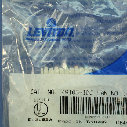 10 Leviton C-5 Connector Blocks 110-Type Base Terminal Patch Cat 5e 49105-IDC