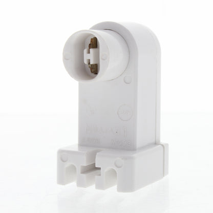 Leviton #492 White Vertical Plunger HO T8 T12 Fluorescent Lampholder 660W 600VAC