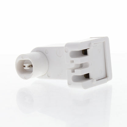 Leviton #492 White Vertical Plunger HO T8 T12 Fluorescent Lampholder 660W 600VAC