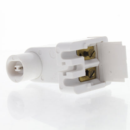 Leviton #492 White Vertical Plunger HO T8 T12 Fluorescent Lampholder 660W 600VAC