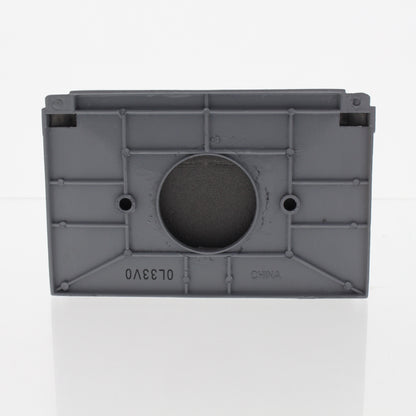 Leviton 4925-2-027 Gray 1-Gang 1.406in. Outlet Die-Cast Zinc Wallplate Cover