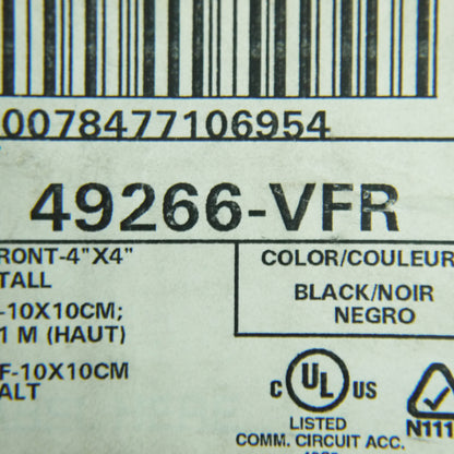 Leviton 49266-VFR Black 83" High-Slotted Vertical Cable Channel Management Duct