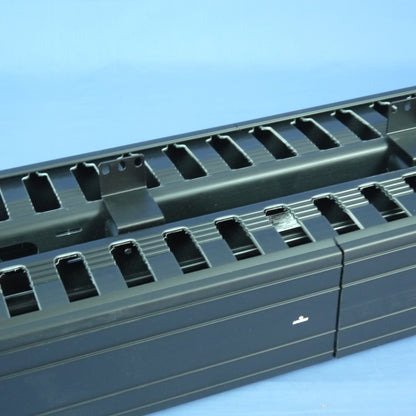 Leviton 49266-VFR Black 83" High-Slotted Vertical Cable Channel Management Duct