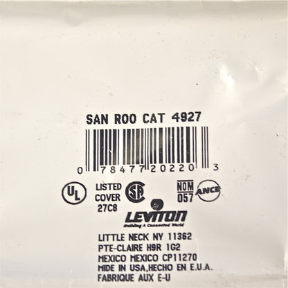 Leviton 4927 1-Gang 2.15" Hole Outlet Steel Standard Size Wallplate Covers 10pcs