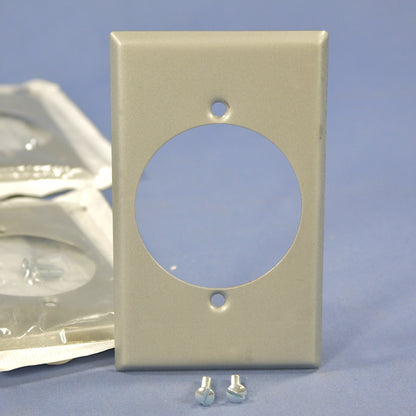 Leviton 4927 1-Gang 2.15" Hole Outlet Steel Standard Size Wallplate Covers 10pcs