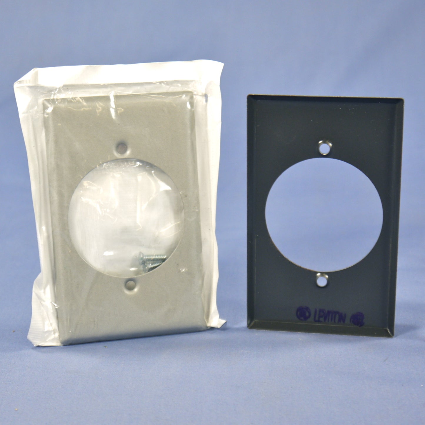 Leviton 4927 1-Gang 2.15" Hole Outlet Steel Standard Size Wallplate Covers 10pcs