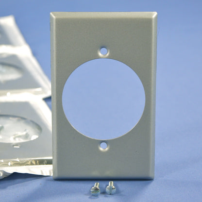Leviton 4927 Metal Steel 1-Gang Power Outlet 2.15" Hole Wallplate Covers 15-pack