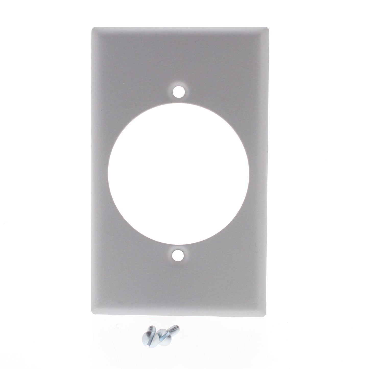 Leviton 4927 Gray 1-Gang Power Outlet 2.15" Steel with Aluminum Finish Wallplate