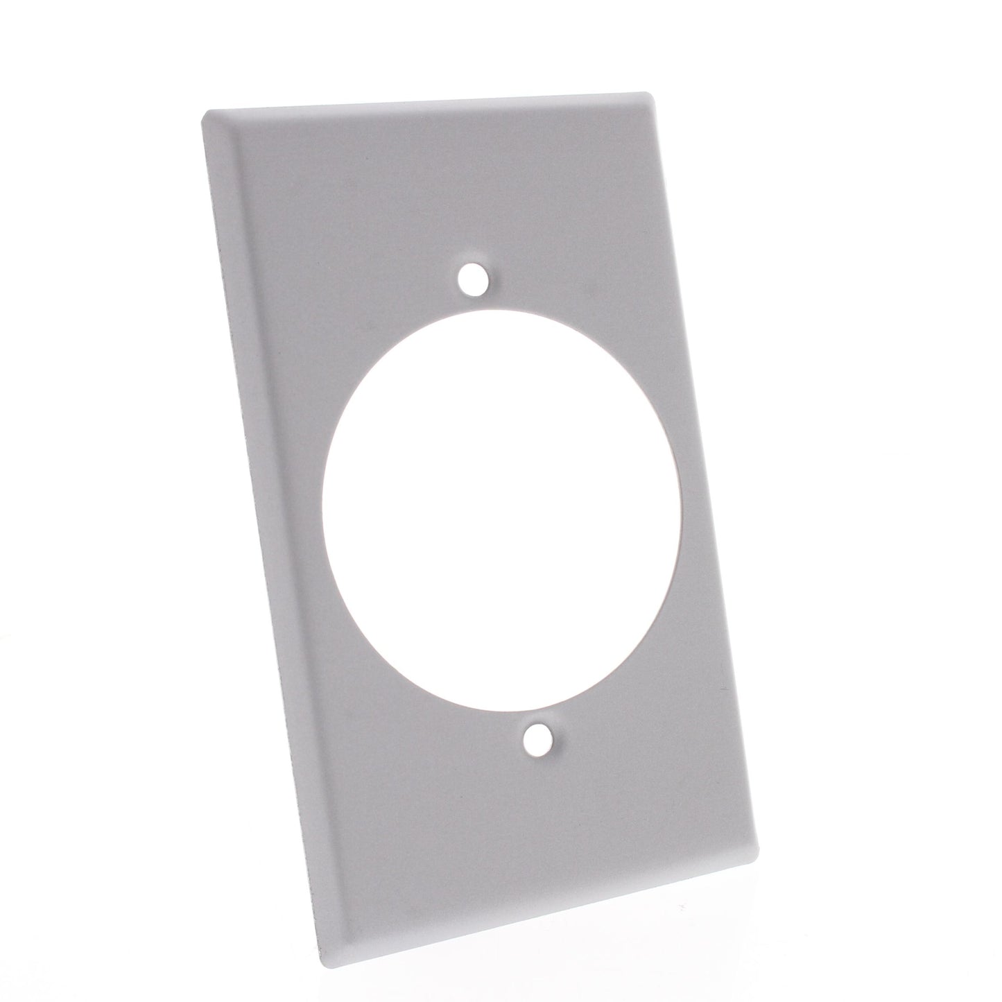 Leviton 4927 Gray 1-Gang Power Outlet 2.15" Steel with Aluminum Finish Wallplate
