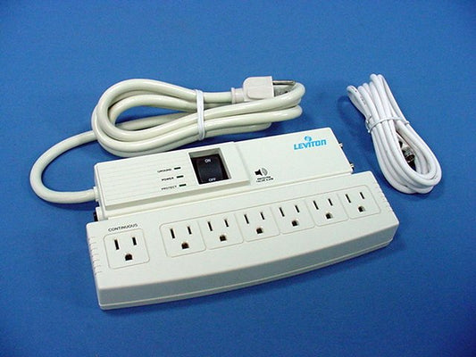 Leviton 4950-PSC Commercial 7-Outlet Surge Protector Power Strip Suppressor