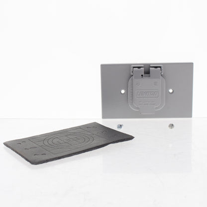 Leviton 4952-2 Gray Outdoor 1.6" Locking Receptacle Weatherproof Outlet Cover