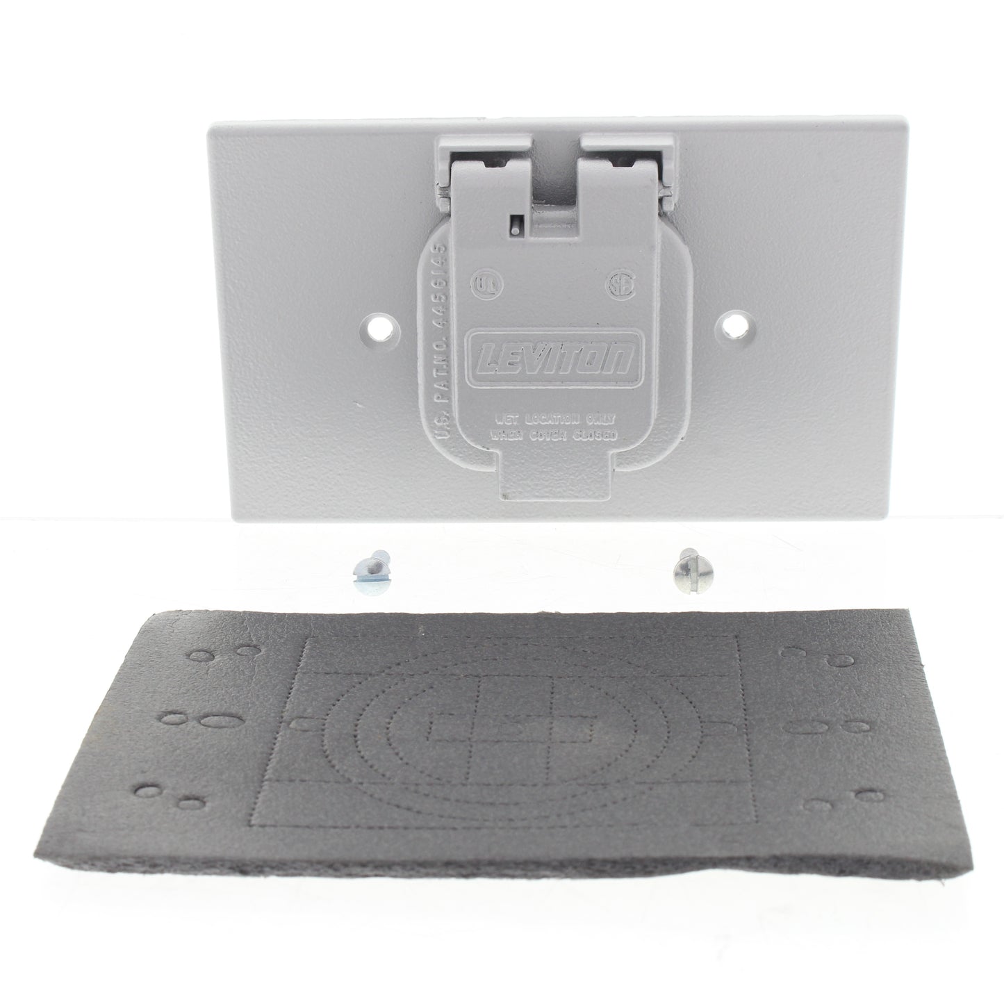 Leviton 4952-2 Gray Outdoor 1.6" Locking Receptacle Weatherproof Outlet Cover