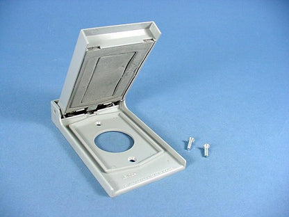 Leviton 4979-GY Weather Resistant Single Receptacle Outlet Cover Plate 1.406"