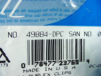 25 Leviton Duplex Clips for SC Fiber Optic Thread Lock Connectors 49884-DPC