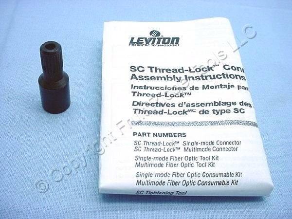 10 Leviton Black Thread-Lock SC Fiber Optic Tightening Connector Tools 49884-SCT