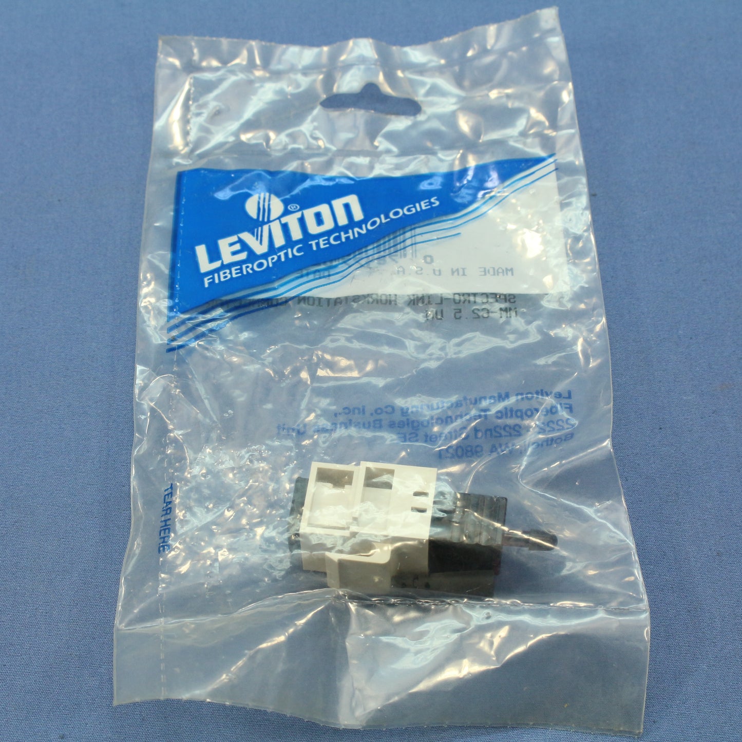 Leviton MT-RJ Fiber Optic Jack Connector Spectro-Link Workstation 49888-6SW