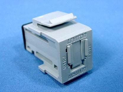 Leviton Gray Quickport Fiber Optic Frame-Station Jack Adapter MT-RJ 49889-QFG