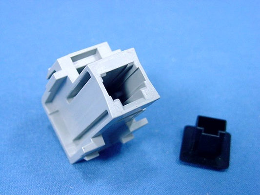 Leviton Gray Quickport Fiber Optic Frame-Station Jack Adapter MT-RJ 49889-QFG