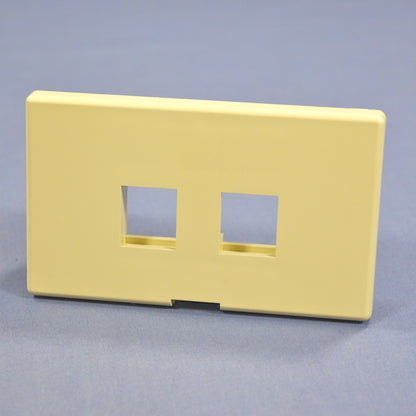 Leviton Ivory Quickport 2-Port Wallplate Data Faceplate Herman Miller 49900-HI2