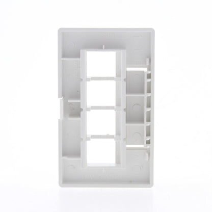 Leviton 49910-HW4 White 4-Port Quickport Jack Cubicle Modular Furniture Cover
