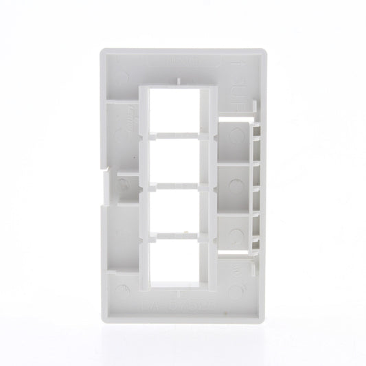 Leviton 49910-HW4 White 4-Port Quickport Jack Cubicle Modular Furniture Cover