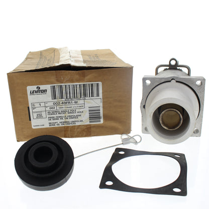 Leviton 49FR1-W White 49 Series Single Pole Female Receptacle Single Hole