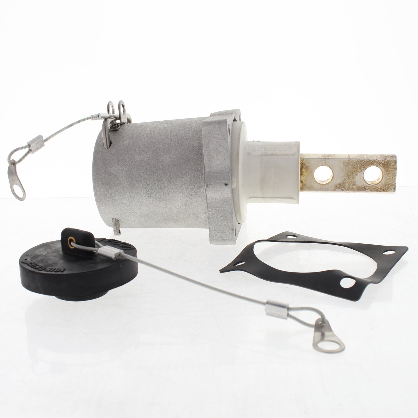 Leviton 49FR2-W White 49 Series Single Pole Female Receptacle Double Hole 1000V