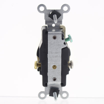 Leviton Scratched Ivory Commercial Single Outlet Receptacle 5-15R 15A 1255015-I
