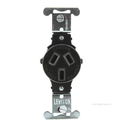 Leviton 5024 Brown Straight Blade Outlet Receptacle 3-Wire 10A 250V 15A 125V