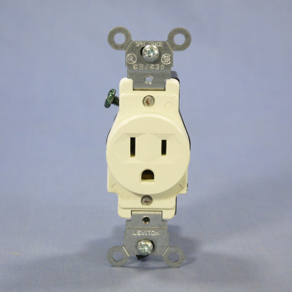 Leviton 5088-A Almond Commercial 5-15R 15A Single Outlet Receptacle 125V