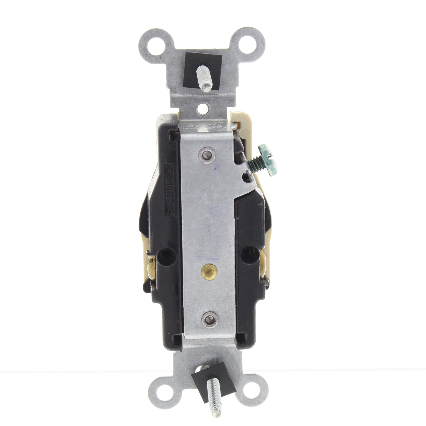 Leviton Ivory Straight Blade Single Outlet Receptacle Nema 6-15R 15A Bulk 5089-I