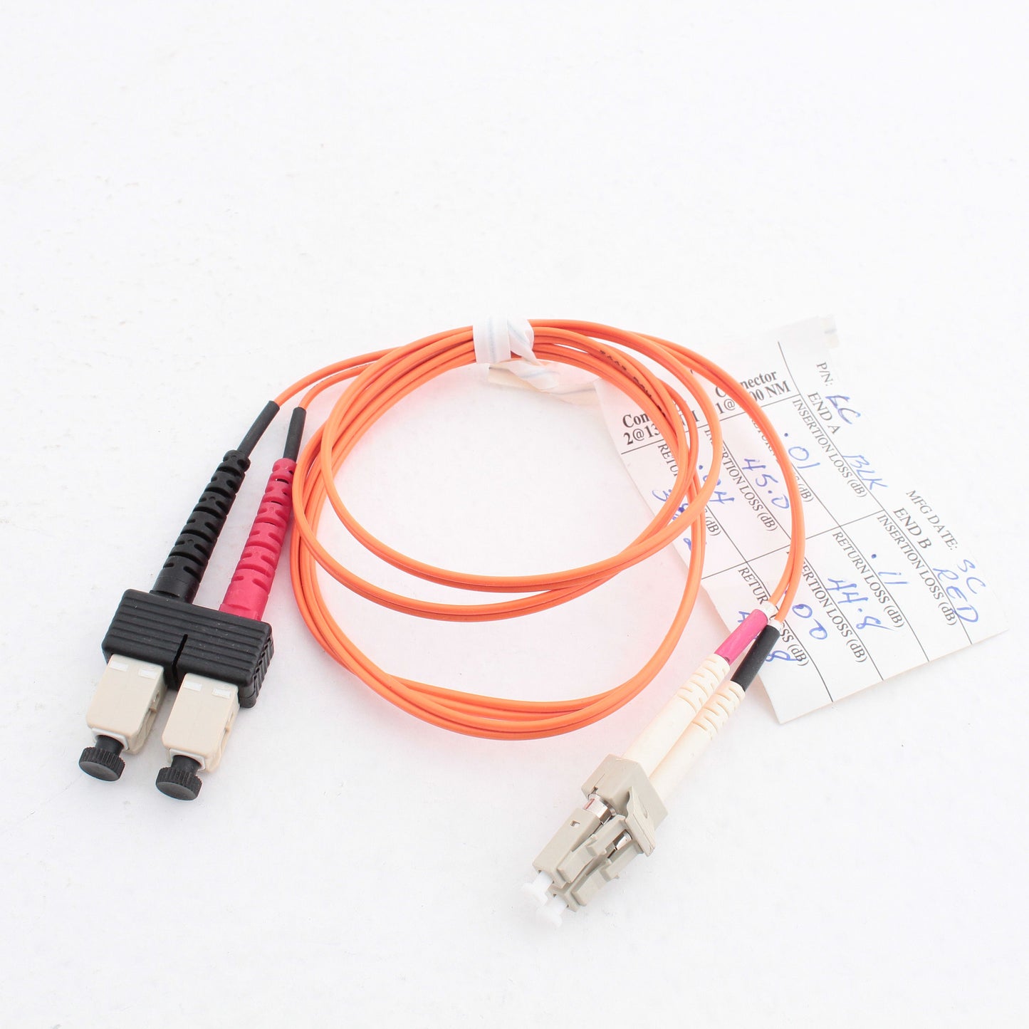 1M Fiber Optic Uplink Multi-Mode Duplex Patch Cable Cord SC LC 50mic 50DCL-M01