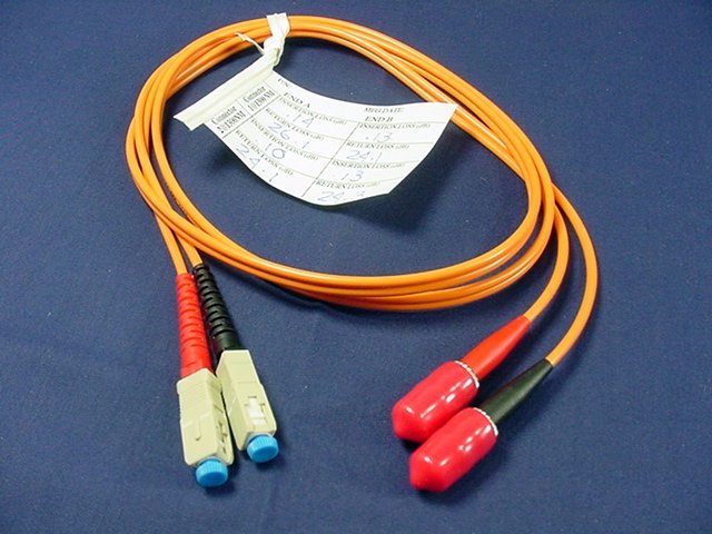 1M Fiber Optic Uplink Multi-Mode Duplex Patch Cable Cord MM ST SC 50 50DCT-M01