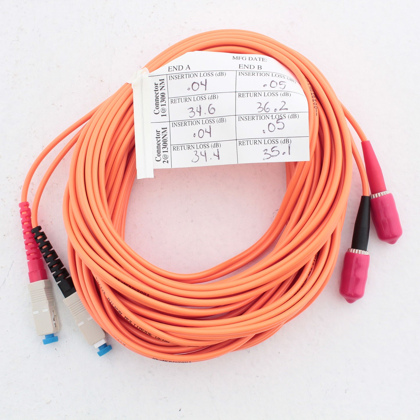 10M Fiber Optic Uplink Multi-Mode Duplex Patch Cable Cord MM ST SC 50 50DCT-M10