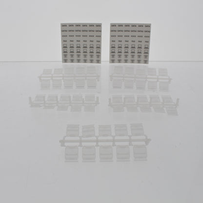 50pk Leviton 51084-ICN Clear Quickport Shutters w/ 95pcs Identification Labels