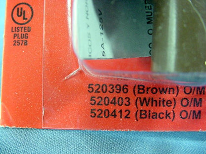 Do It Best 520396 Brown Straight Blade Easy Grip Flat 15A Plugs NEMA 1-15 2pk
