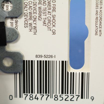 Leviton 5226-I Ivory Commercial Single Pole Toggle Wall Switch 15A w/Pilot Light