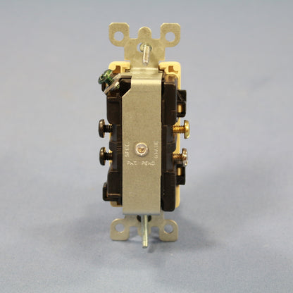 Leviton 5226-I Ivory Commercial Single Pole Toggle Wall Switch 15A w/Pilot Light