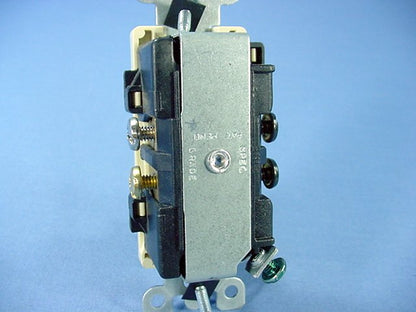Leviton 5226-I-839 Ivory Commercial Toggle Wall Switch 15A w/Pilot Light Bulk