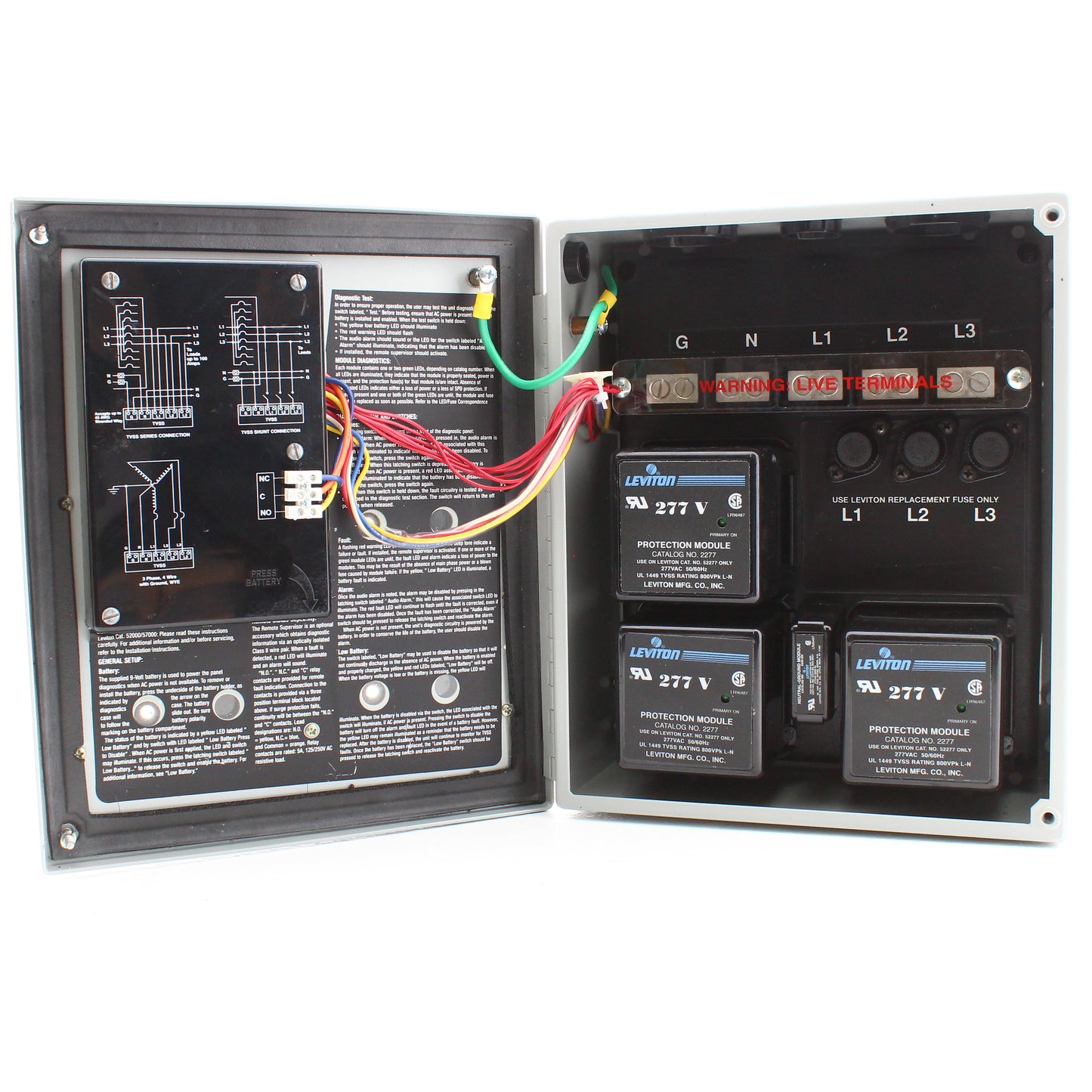 Leviton 52277-CM3 Type 12 Surge Panel 3-Phase 30A w/ Replaceable Surge Modules