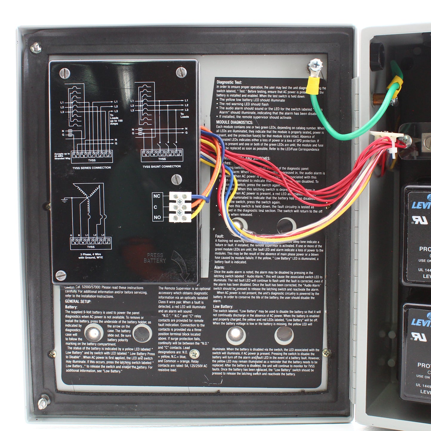 Leviton 52277-CM3 Type 12 Surge Panel 3-Phase 30A w/ Replaceable Surge Modules