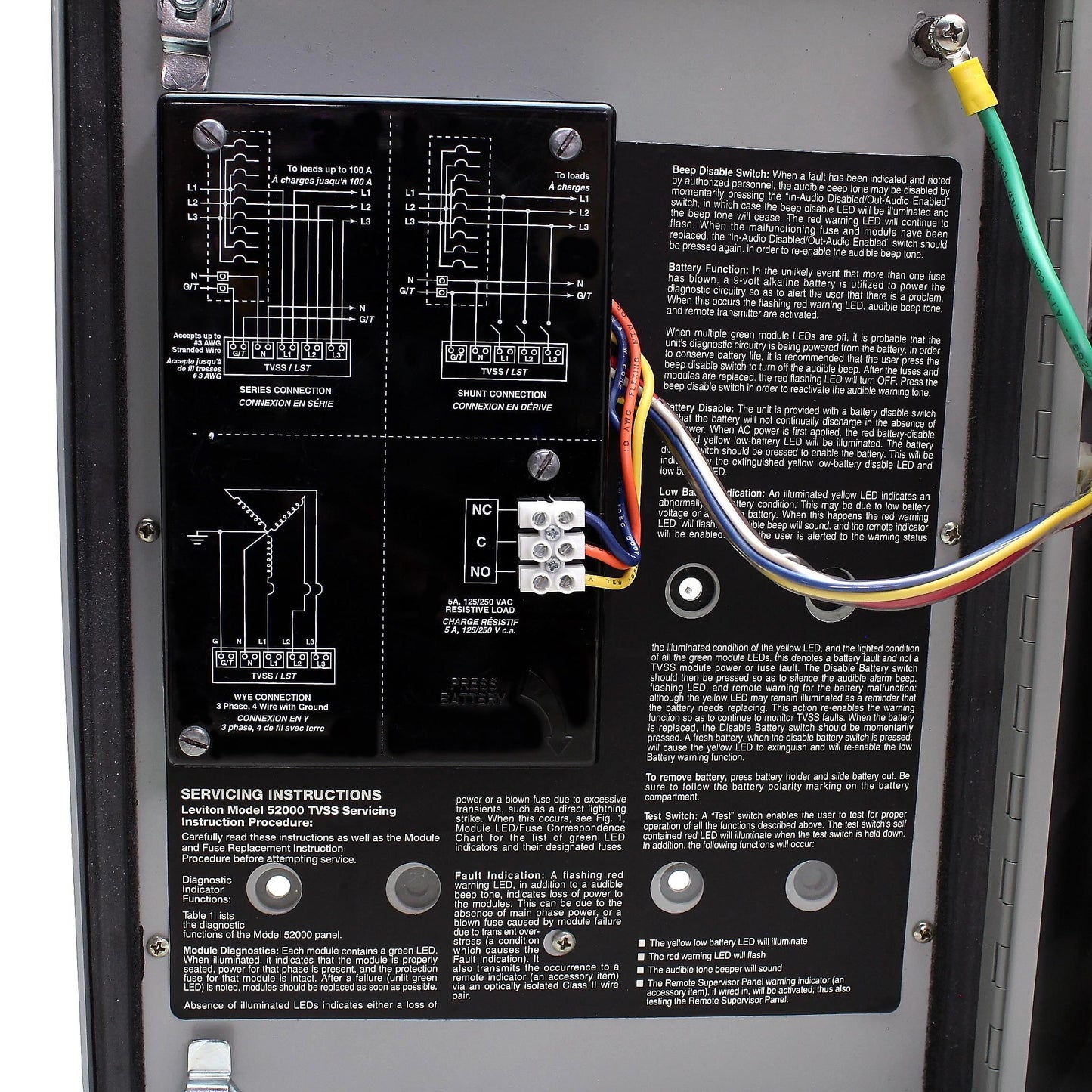 Leviton 52347-M3 3-Phase Surge Suppressor Protector Panel WYE 3?Y 347/600V