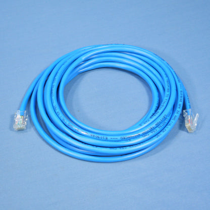 Leviton 52454-15R Blue Cat5 15ft Ethernet Cable Data Center Patch Cord Network