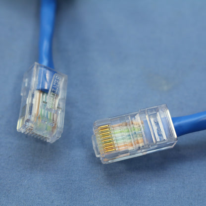 Leviton 52454-1R Blue Cat5 1ft Ethernet Cable Patch Cords Network Cat5 5-Pack