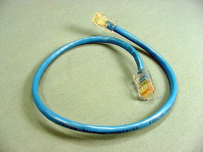 Leviton 52454-1R Blue Cat 5 1 Ft Ethernet LAN Patch Cord Network Data Cable Cat5