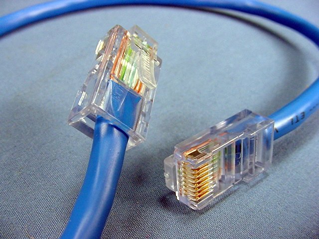 Leviton 52454-1R Blue Cat 5 1 Ft Ethernet LAN Patch Cord Network Data Cable Cat5