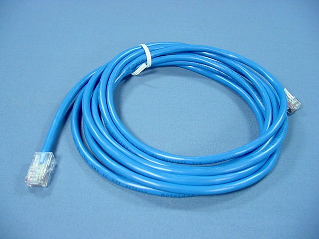 Leviton 52455-10L Blue Cat5 10ft Ethernet Cable Data Center Patch Cord Network