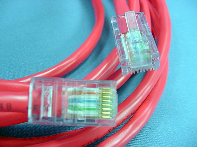 Leviton 52455-10R Red Cat5 10ft Ethernet Cable LAN Data Patch Cord Network 8P8C